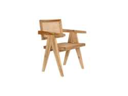 Silla Teca Ratán Natural 58x56x82cm