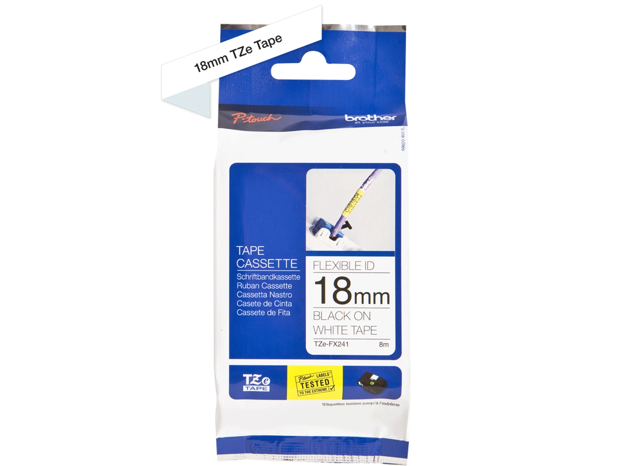 Cinta BROTHER TZeFX241 laminada flexible
