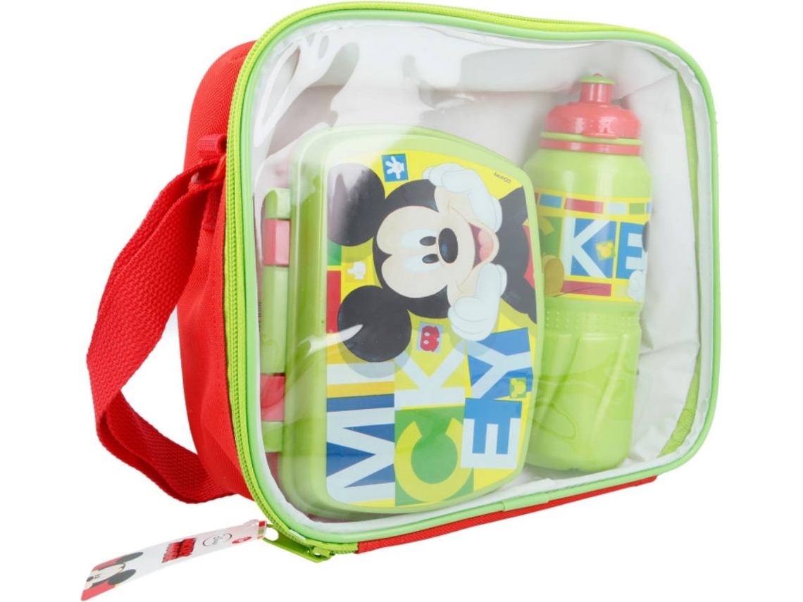 Mochila Lonchera MICKEY MOUSE (Verde - Poliéster - 7.3 x 25 x 20 cm)
