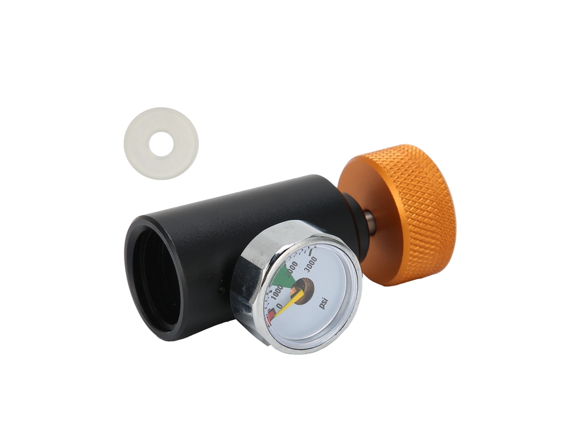 Adaptador De Llenado De Co2 Con Manómetro De 3000 Psi Para Piezas De Máquinas De Refrescos, Conexión Segura.