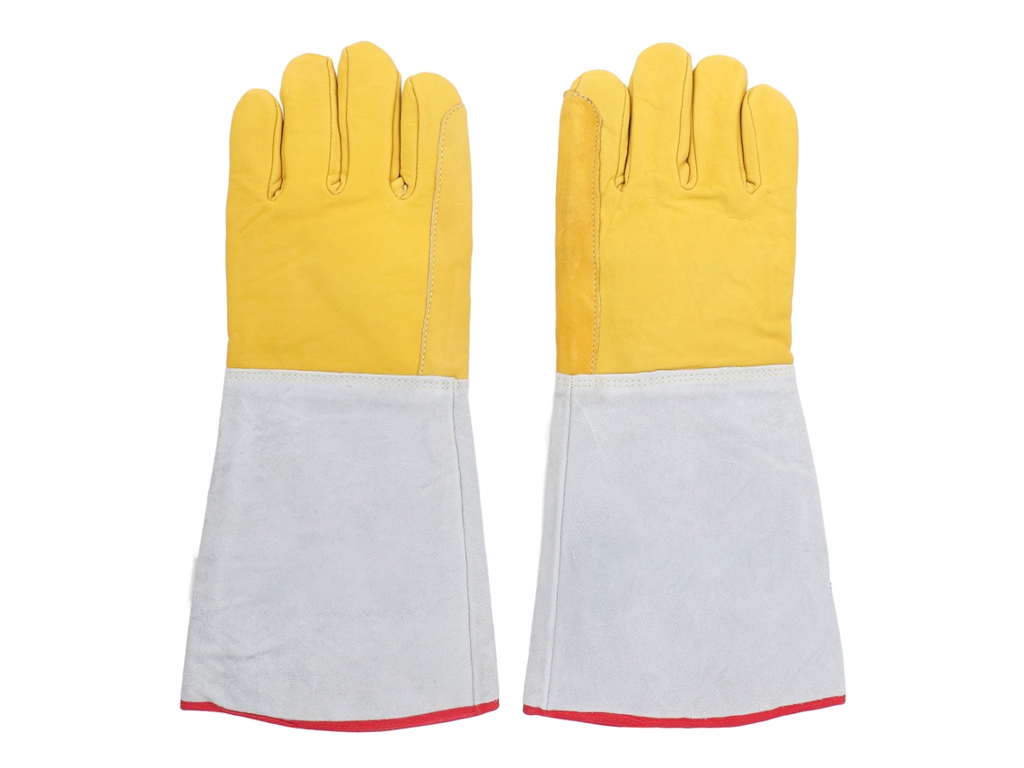 2 Guantes Protectores De Cuero Bovino Anticongelante Ln2 De 40 Cm Para Almacenamiento En Frío De Nitrógeno Líquido Y Hielo Seco