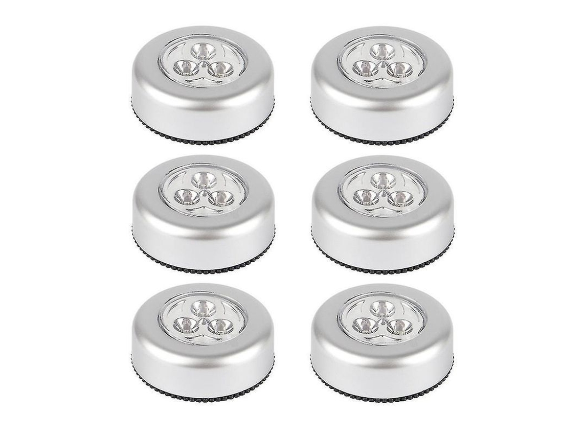 6 Luces Táctiles Inalámbricas Con Batería Para Armarios, Cajones Y Habitaciones - Fácil Instalación