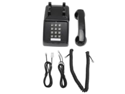 Telefone Fixo Com Fio Vintage Com Campainha Mecânica Controle De Volume Botões Grandes Retro Preto