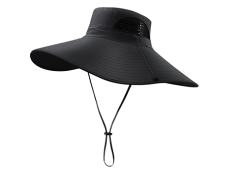 Sombreros De Sol De Ala Ancha Sombrero De Pescador Transpirable Para Pescar, Caminar, Acampar, Negro ZMDECQNA