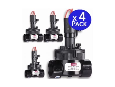 Electrovalvula de Riego 1 24V Ez Flo Plus Rosca Hembra. Funciona Con Programadores Eléctricos Pack 4 TORO