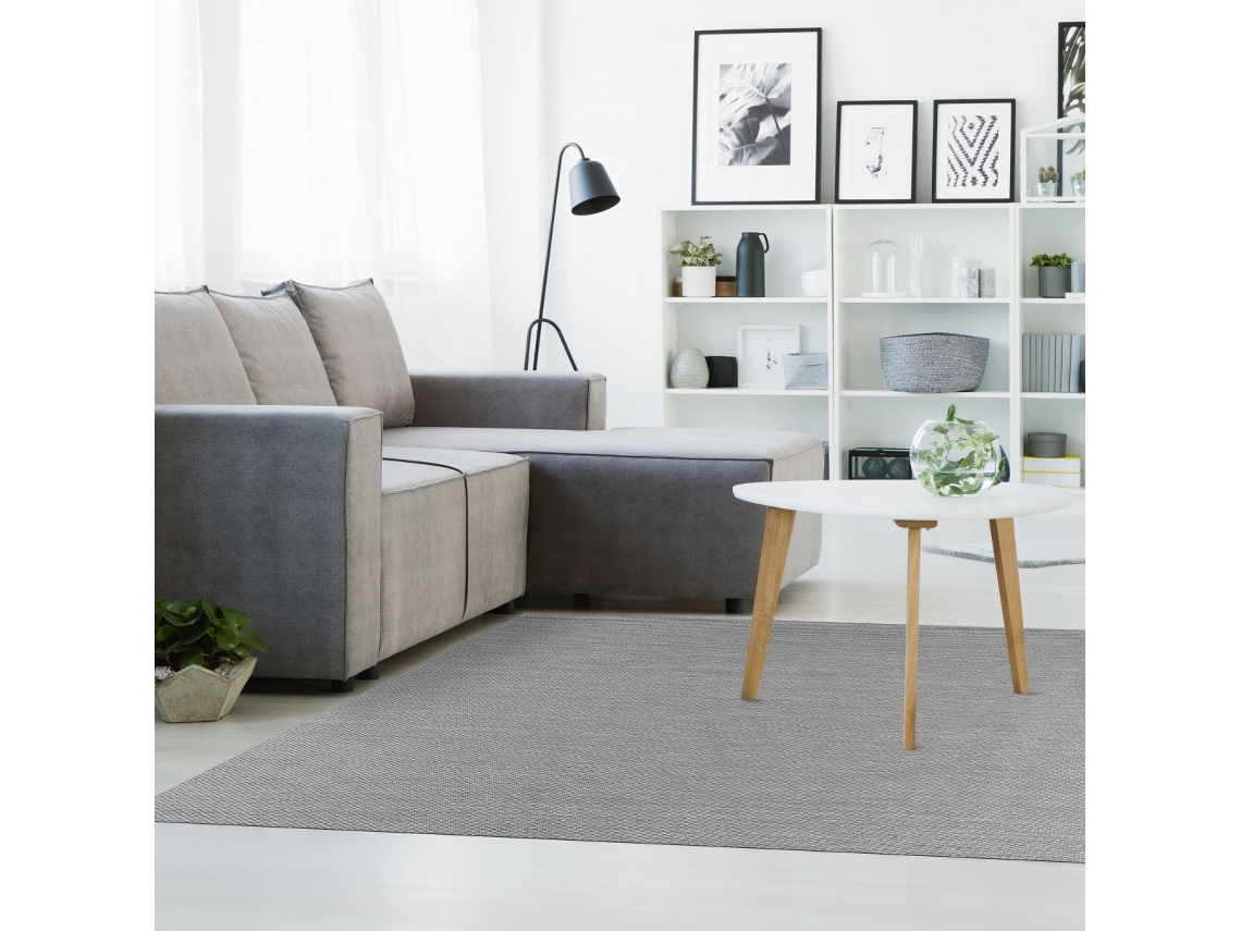 Alfombra STORESDECO Vinílica Deblon Antideslizante Gris (200x290cm)