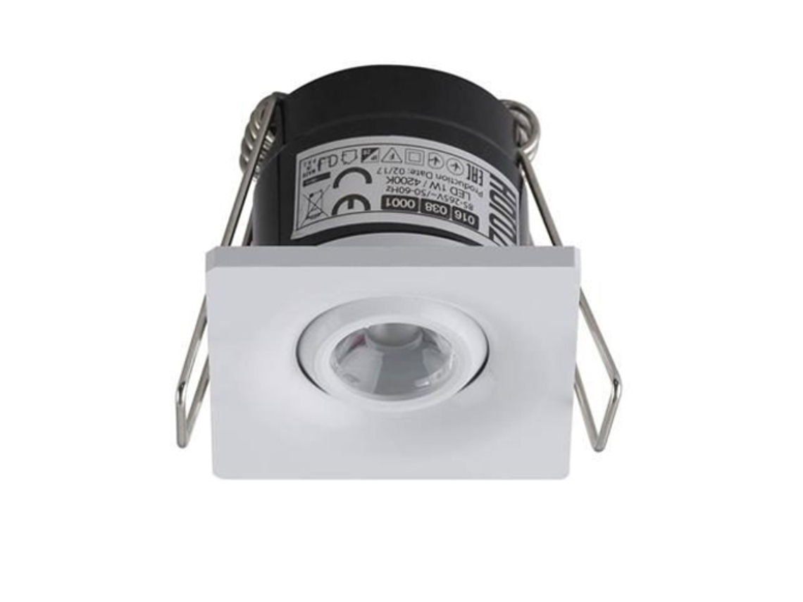 Mini Spot 1W LED White Square Advance HOROZ ELECTRIC