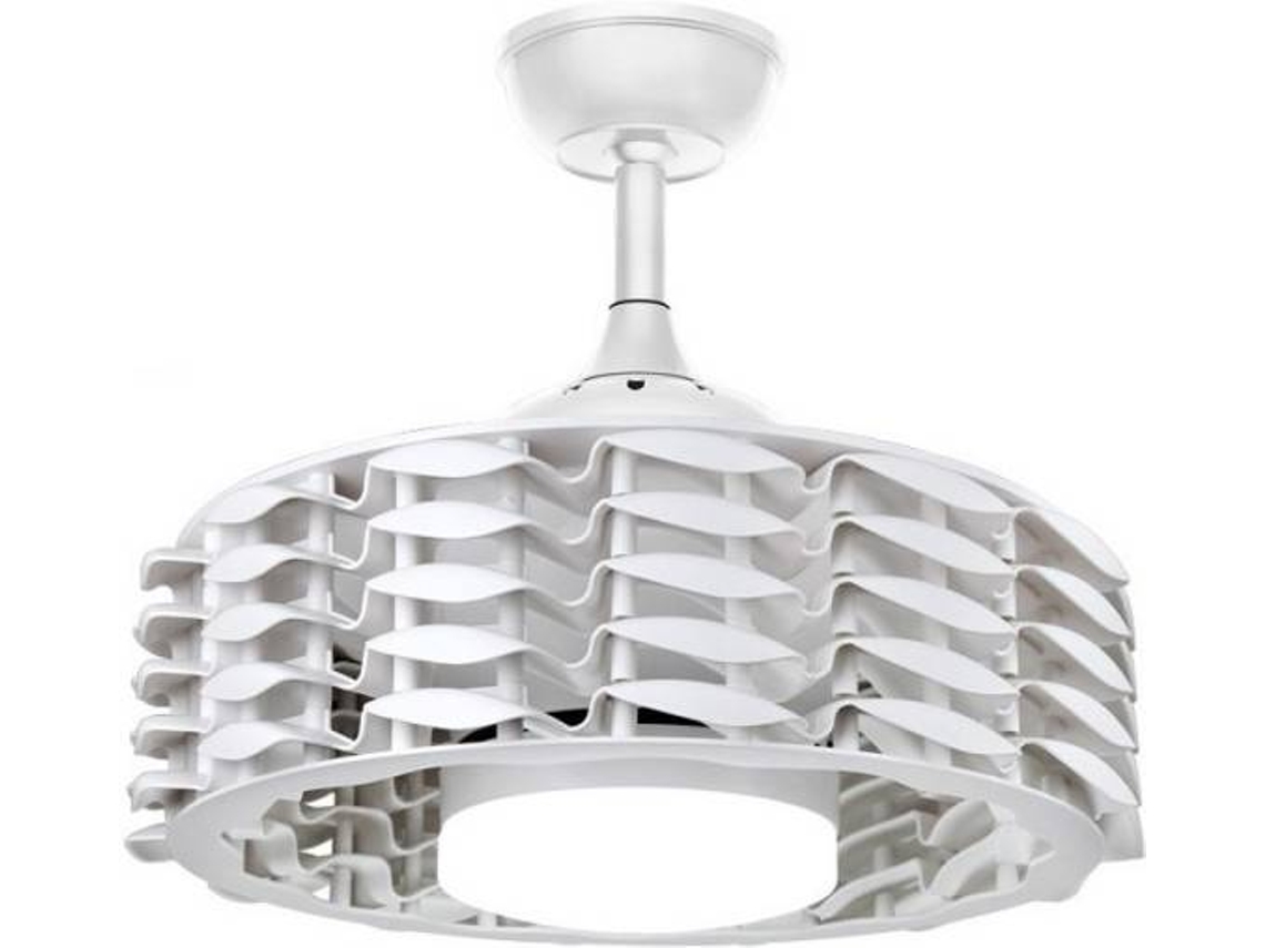Ventilador de Techo CRISTALRECORD Alum Blanco (28 W - Diámetro 55 cm)