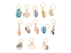 Anillos trenzados para rastas, anillos de concha, accesorios de decoración para el cabello DIY