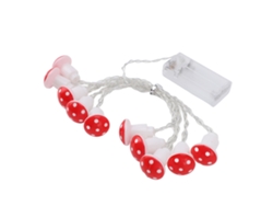 2026-luz De Cadena De Hongos 10led 6.6ft Con Batería Para Jardín Tienda Sala Dormitorio Fiesta