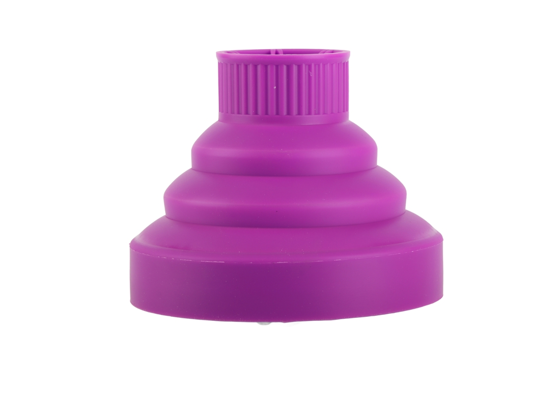 Difusor Plegable De Secador De Pelo De Silicona Portátil Para Viajes Morado