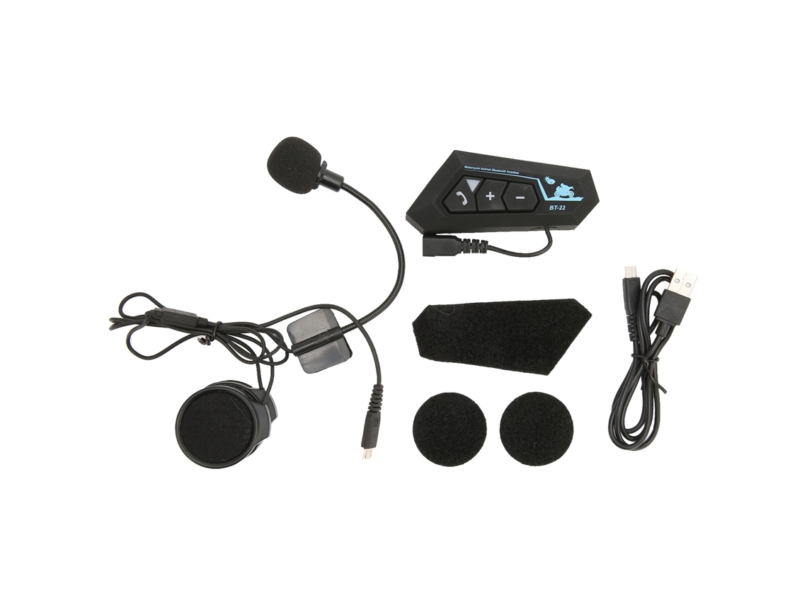 Fone De Ouvido Bluetooth 5.0 Para Capacete Com Redução De Ruído, Prova De Vento E Intercomunicador Para Ciclismo