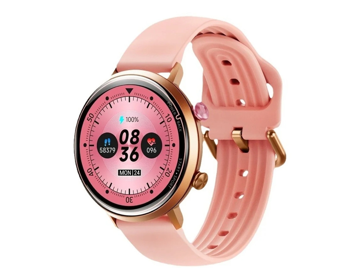 Reloj inteligente para mujer con pantalla AMOLED de 1,32 pulgadas, resistente al agua, más de 100 modos deportivos, podómetro, monitor de frecuencia cardíaca y monitor de actividad física. Yizhood