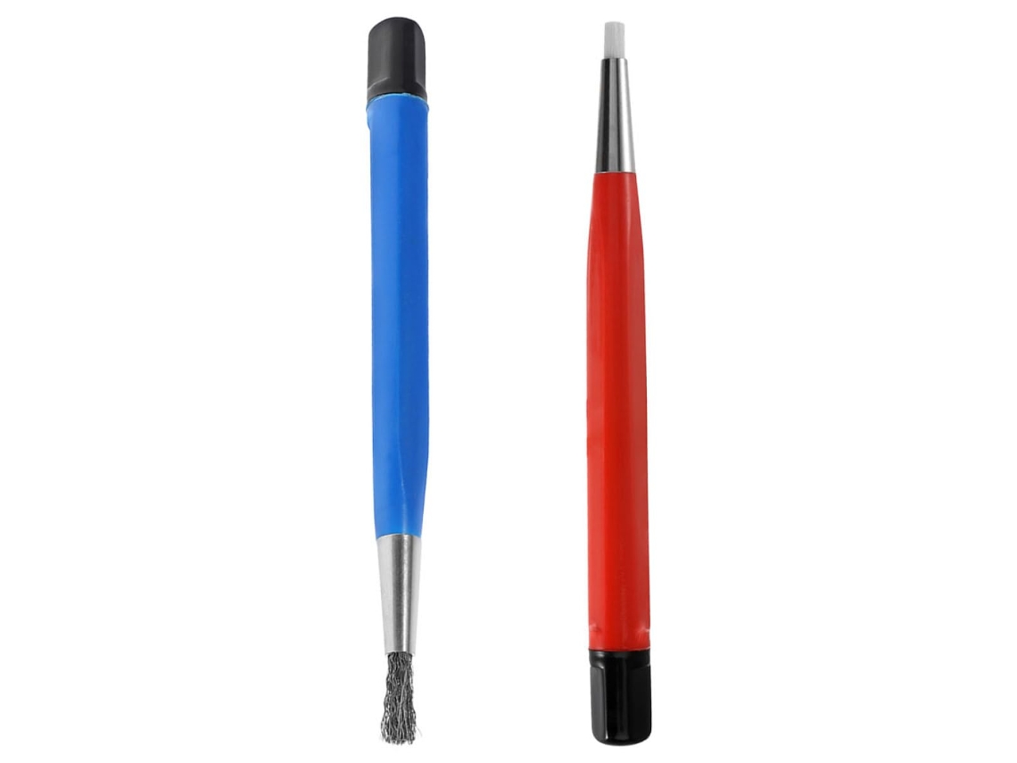 Lápiz Raspador De 2 Piezas, Azul Y Rojo, Para Una Limpieza De Precisión.