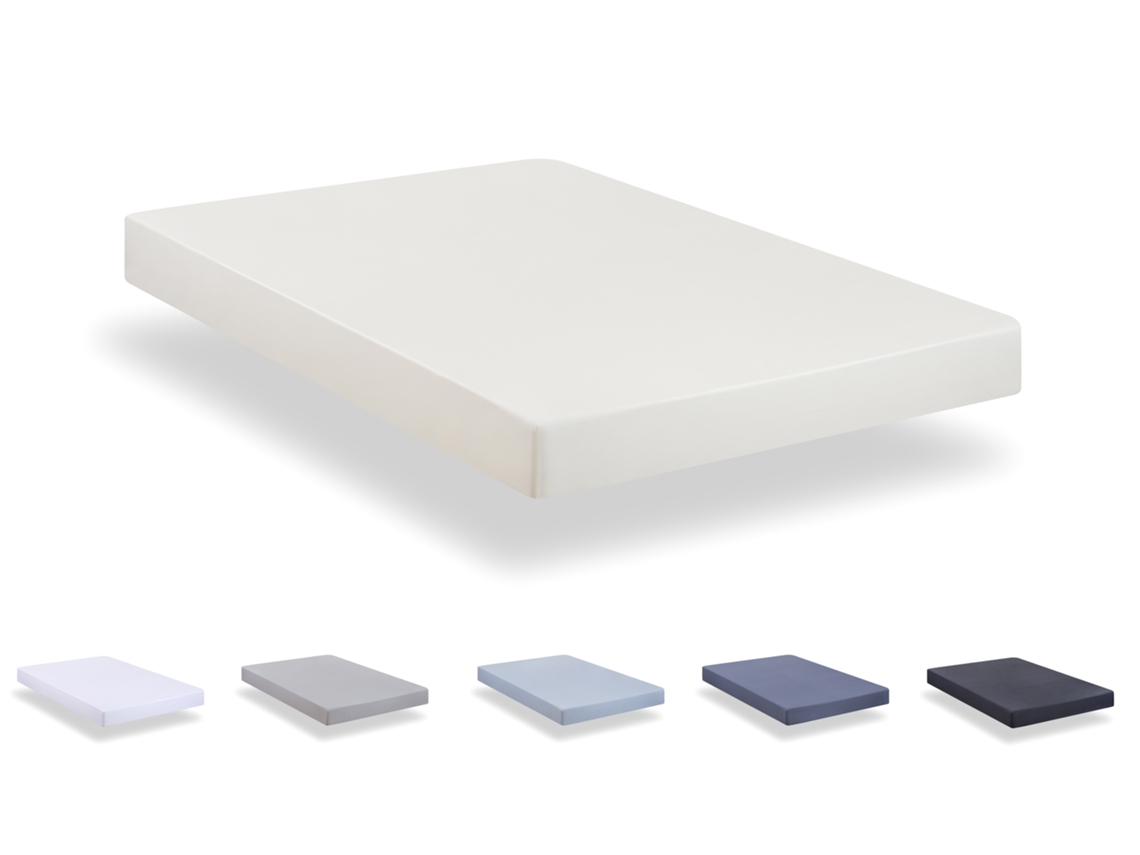 Sábana Bajera Ajustable 105 x 190/200 cm de Microfibra Cepillada Extra Suave Beige TODOCAMA