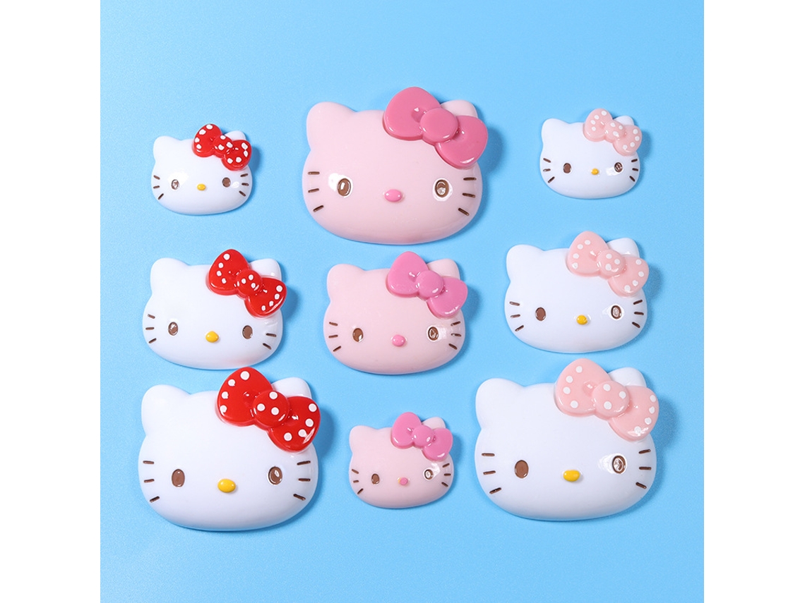 Colgante de resina con gatito de dibujos animados kawaii para decorar la funda del teléfono.