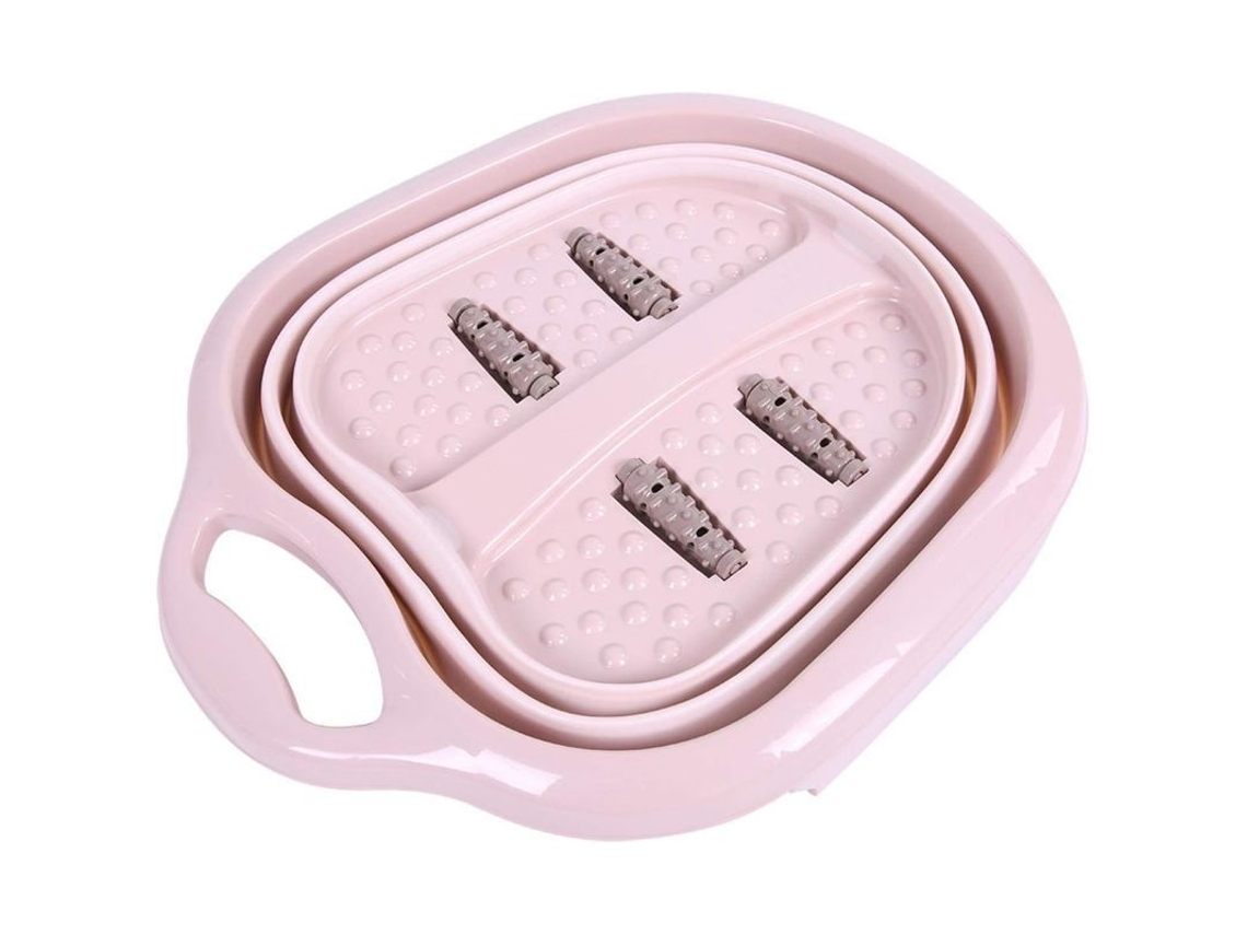 2026-cubo De Masaje De Pies Plegable Ligero Ahorra Espacio Para Hogar Y Viaje Color Rosa