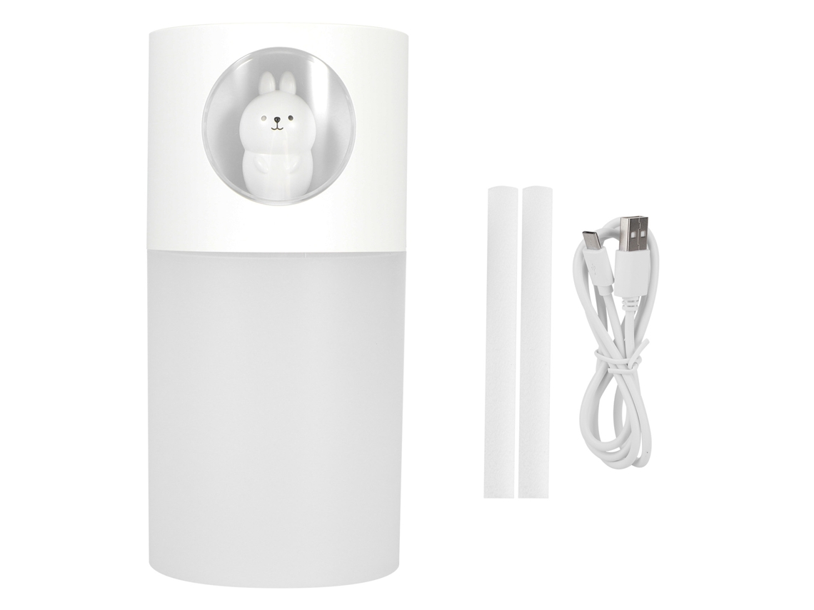 Humidificador USB de doble pulverización de 270 ml con diseño de mascota de dibujos animados, ideal para coche, hogar y oficina.