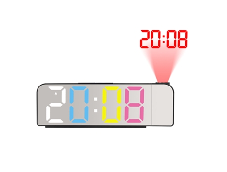 Reloj despertador de proyección Simple, pantalla LED de fuente grande, reloj electrónico, despertador digital