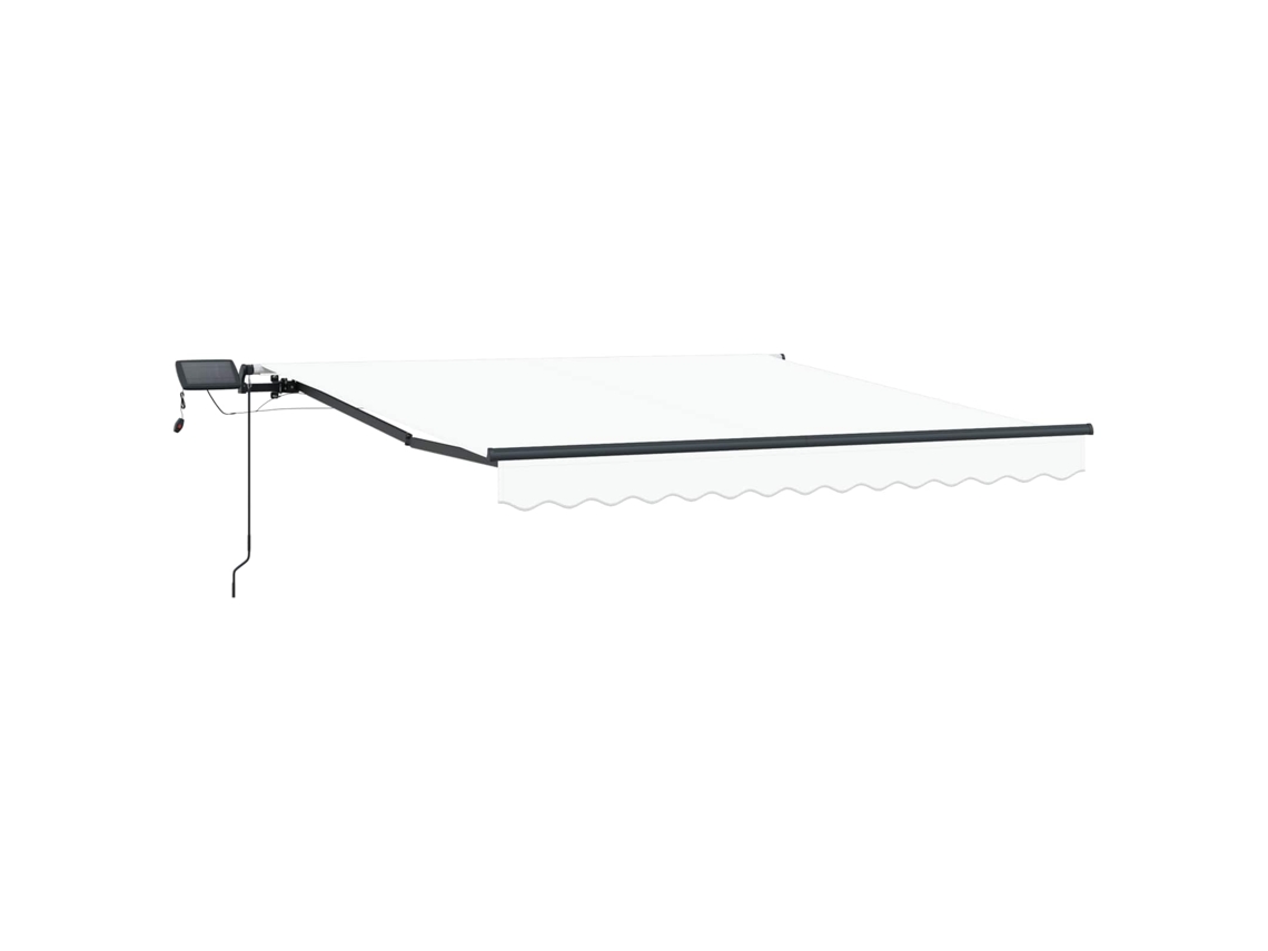 Maison Exclusive - Toldo Retráctil Con Luces De Tiras Led Manual 300 X 250 Cm Tela