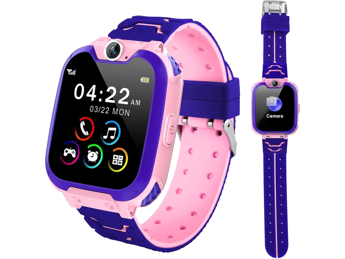 Reloj inteligente infantil con GPS, llamadas y seguimiento de actividad.