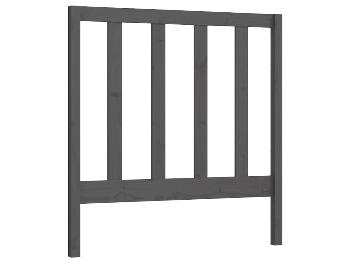 Maison Exclusive - Cabecero De Cama Madera Maciza De Pino Gris 95x4x100 Cm