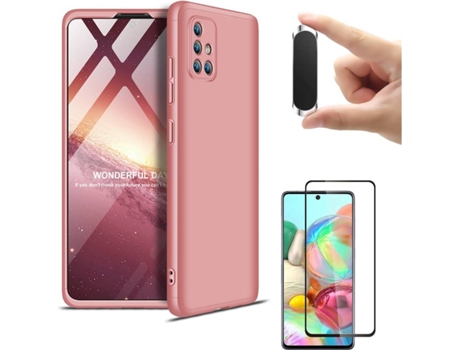 Carcasa, Protector y Soporte Samsung A71 Slim armor 360º Rosa