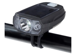 YIZHOOD Luz delantera 650 lúmenes Luz ABS Energía solar DES1198 (Negro)