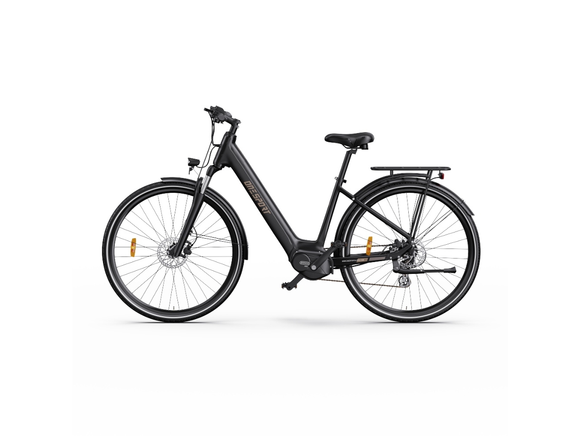 Bicicleta eléctrica Onesport Ot07 250w 36v 10.4ah Hasta 90km 27.5 Shimano 7v Frenos hidráulicos Horquilla de amortiguación Negra