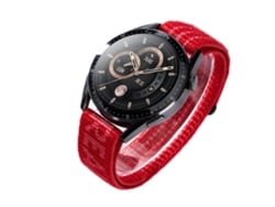 Bracelete Para Huawei Watch Gt 6 (41mm) - Nylon Esportivo - Fecho De Velcro Vermelha