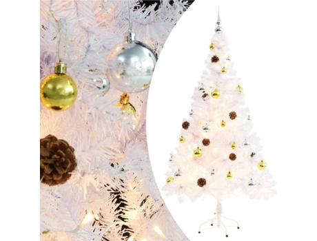 Árbol De Navidad vidaxl con y luces led blanco 75x150 cm
