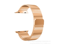 Compatible con la correa magnética de malla gruesa de acero inoxidable Ultra2 para Apple Watch. Oro rosa compatible con Yunzii de 38, 40, 41, S10 y 42 mm.
