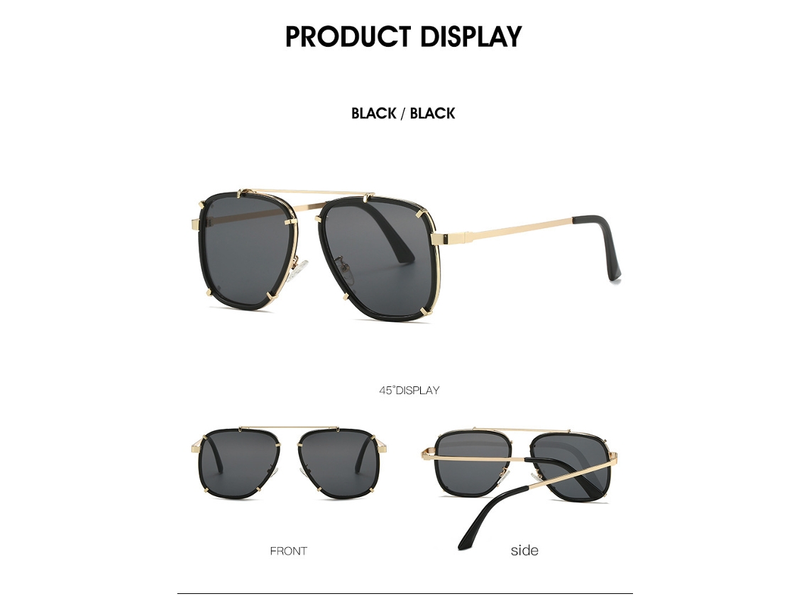 Gafas de sol retro extragrandes para mujer con degradado y protección UV400, gafas de sol negras estilo punk para hombre, Crush