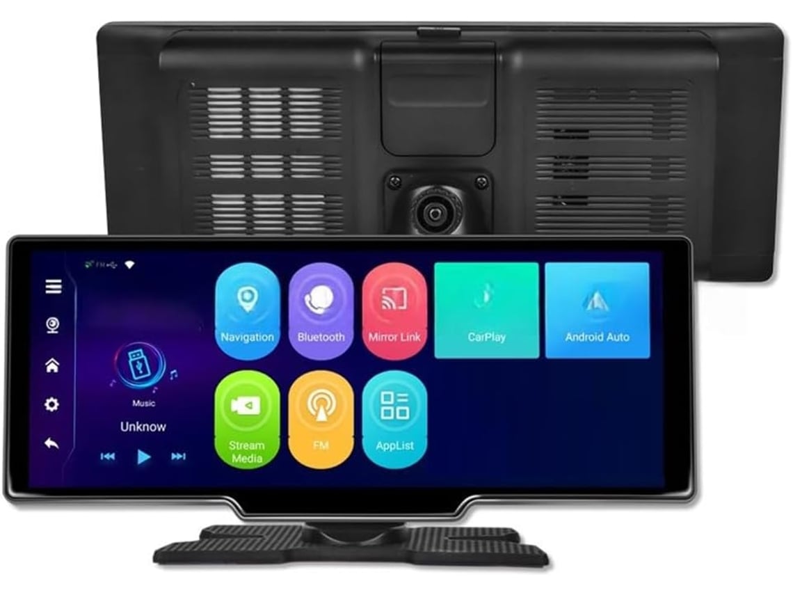 Monitor Para Coche Android 10 De 26" Con Carplay, Cámara Para Coche, Almacenamiento De 4+64 Gb, Wi-fi Y Pantalla Inteligente.