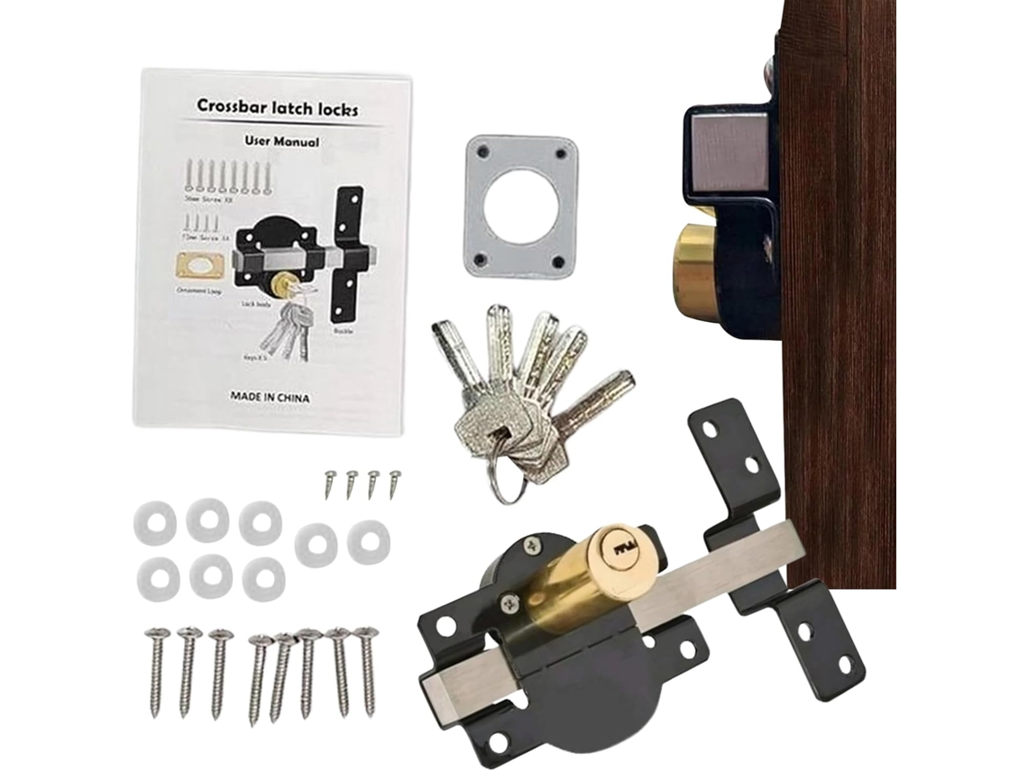 Pestillo Para Puerta De Granero, Cerradura De Doble Cara Para Puertas De Madera
