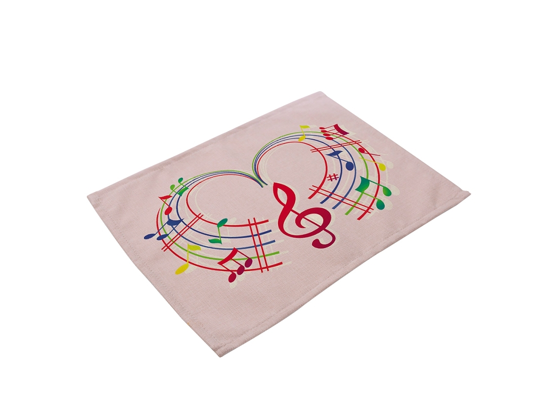 NEVEANCE Bandeja Aislante y Antideslizante con Estampado de Notas Musicales (MC0067-3)