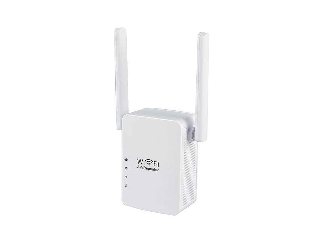 Repetidor/AP Wifi, extensor de alcance inalámbrico, amplificador de señal de punto de acceso de 300 Mbps con antenas duales para casa y oficina Yizhood (blanco)