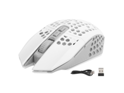 Rato Sem Fio De Carregamento Silencioso Rgb Iluminado Oco Gaming 2.4ghz X801 Branco