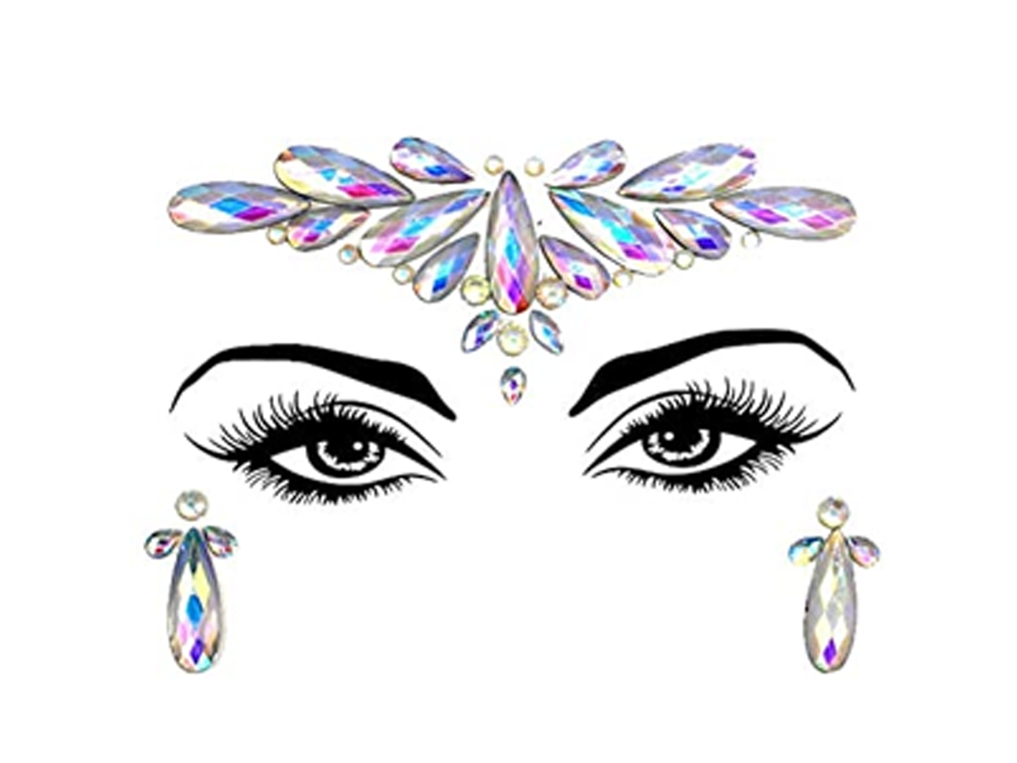 Piedras de Cristal para la Cara, Pegatinas para Festivales y Raves NEVEANCE