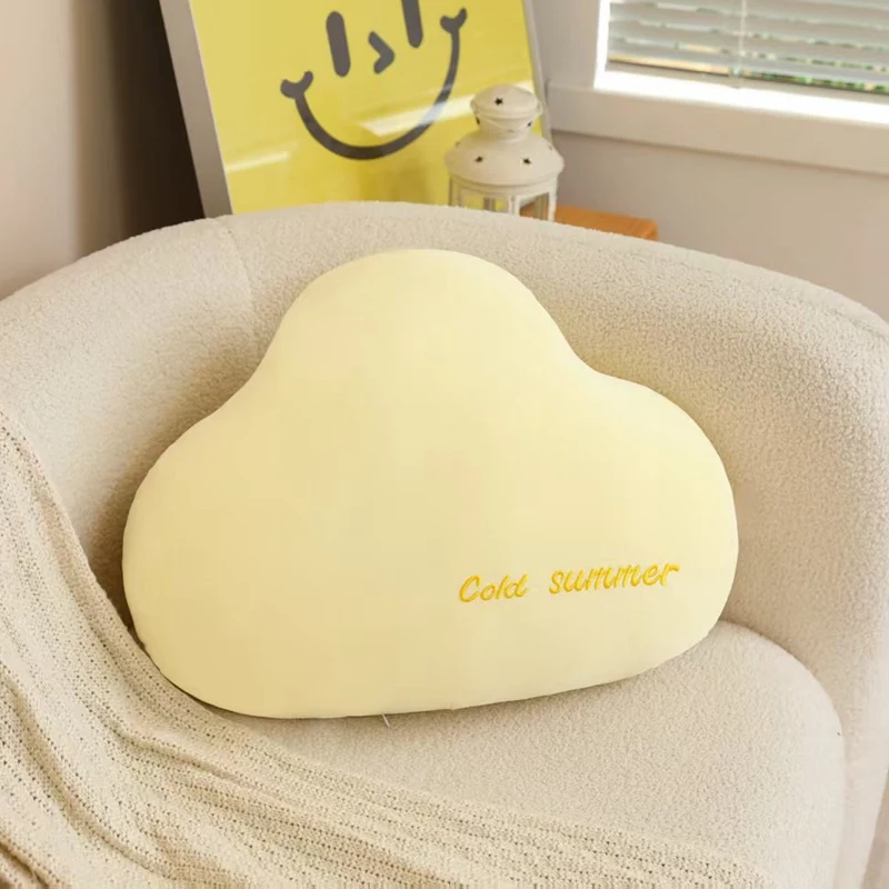 (amarillo, 50 Cm) Almohada De Seda Helada Para Adultos, Cojín Para Sofá, Almohada Decorativa