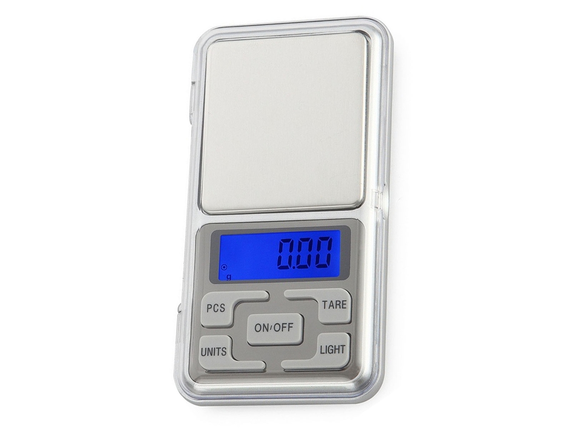 Báscula digital para joyería, plataforma de acero inoxidable, minibáscula portátil de alta precisión para pesaje versátil, pantalla LCD, conteo de piezas.