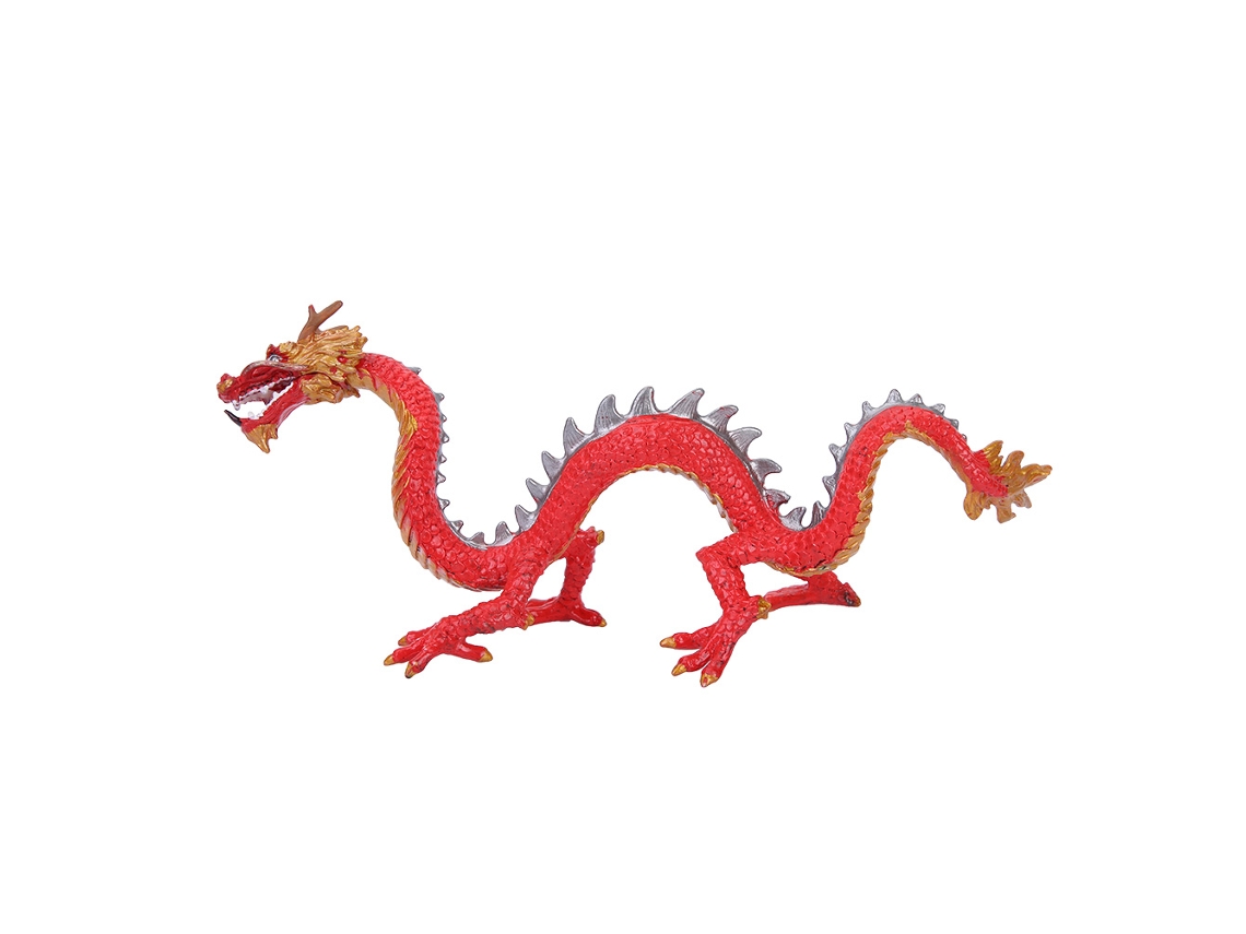 Rebe-juguete Modelo De Silicona Simulada De Dragón Para Niños, Fantasy, Educativo, Rojo