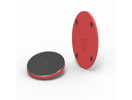 Cargador Carga Rápida Usb Inalámbrico Qi Teléfono para Samsung Rojo