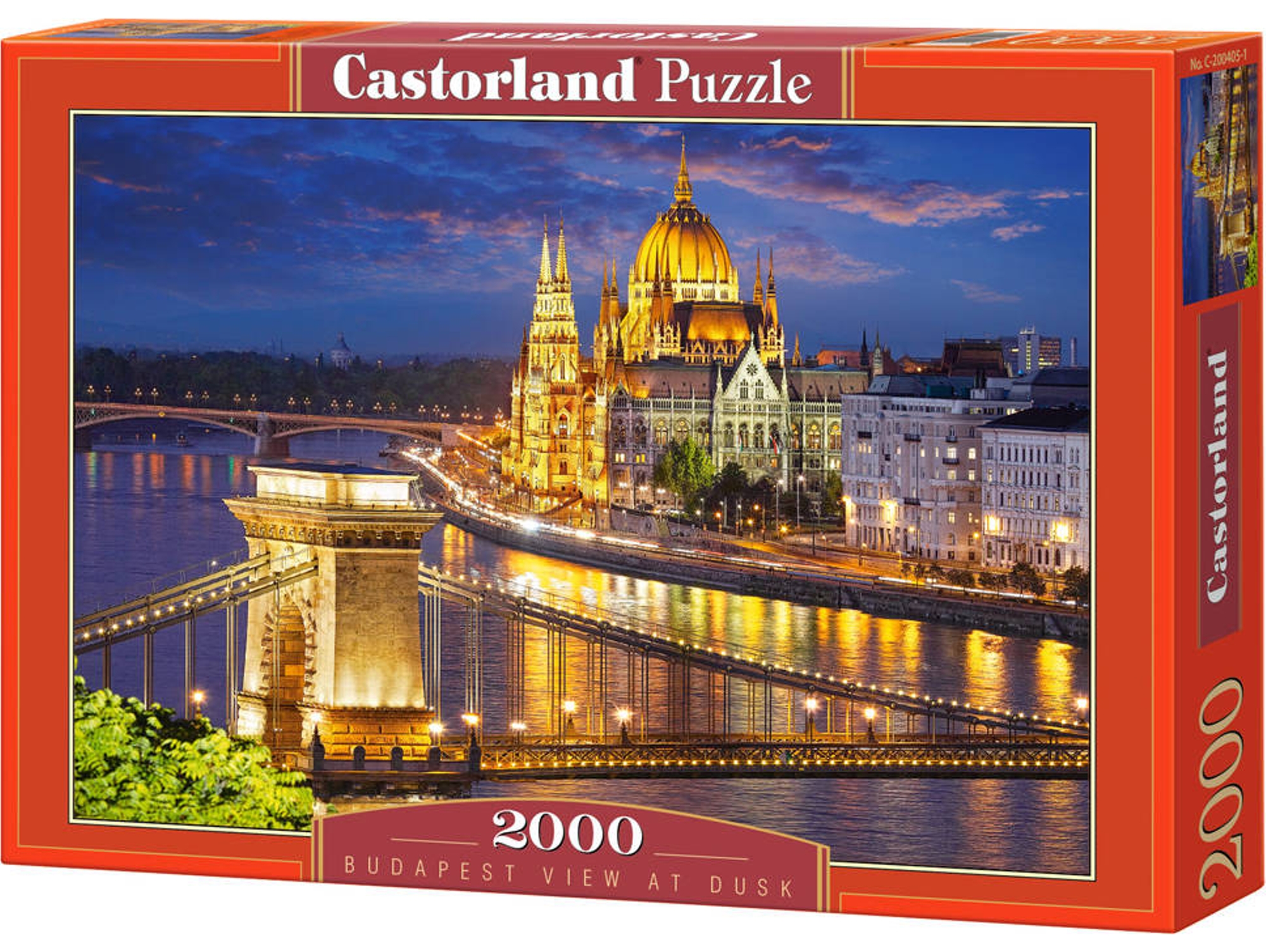 Puzzle CASTORLAND Budapest view at dusk (2000 Piezas)