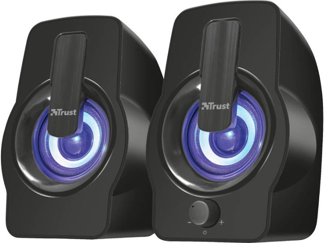 Trust Gemi Rgb altavoces 2.0 12w black 6w rms iluminac altavoz 6 negro juego de con un diseño elegante led