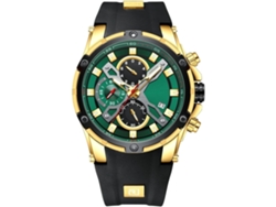 Relojes Correa De Silicona Resistente Al Agua Fecha Cronógrafo Reloj De Pulso Ouroyuysan