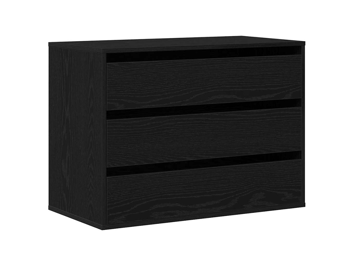 Maison Exclusive - Cajonera Con Cajón Negro 80 X 41 X 58 Cm Madera De Ingeniería