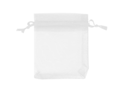 VYLARA Sacos de organza premium para decoração de doces, casamentos e festas, 7 x 9 cm (branco)