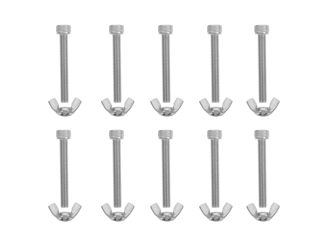 Kit De 10 Pares De Tornillos Y Tuercas De Acero Inoxidable: Accesorios Prácticos Para Maquinaria Doméstica Y De Construcción.