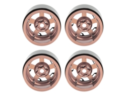 Ymsl 4 Piezas Cubo De Rueda 2.2in Universal Cnc Aluminio Resistente Desgaste 1/10 Rc Piezas De Rueda Y Neumático Hxl
